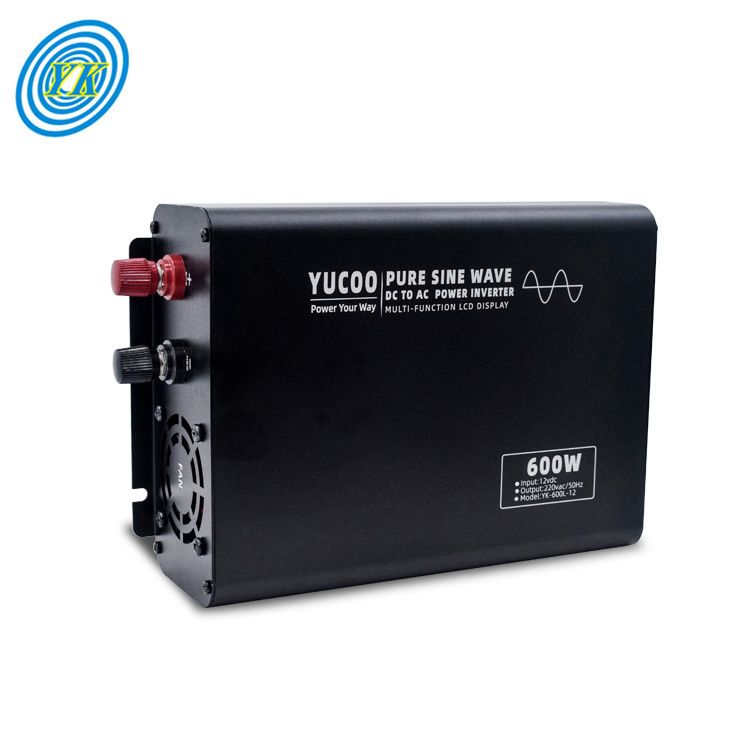 Yucoo hot sell Off-grid 600W 12v/24v/48v/60v/72v to 110v/220v pure sine wave power inverter