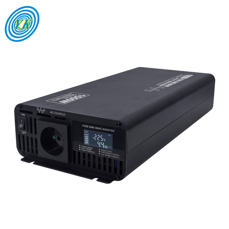 Yucoo hot sell Off-grid 1500W 12v/24v/48v/60v/72v to 110v/220v pure sine wave power inverter