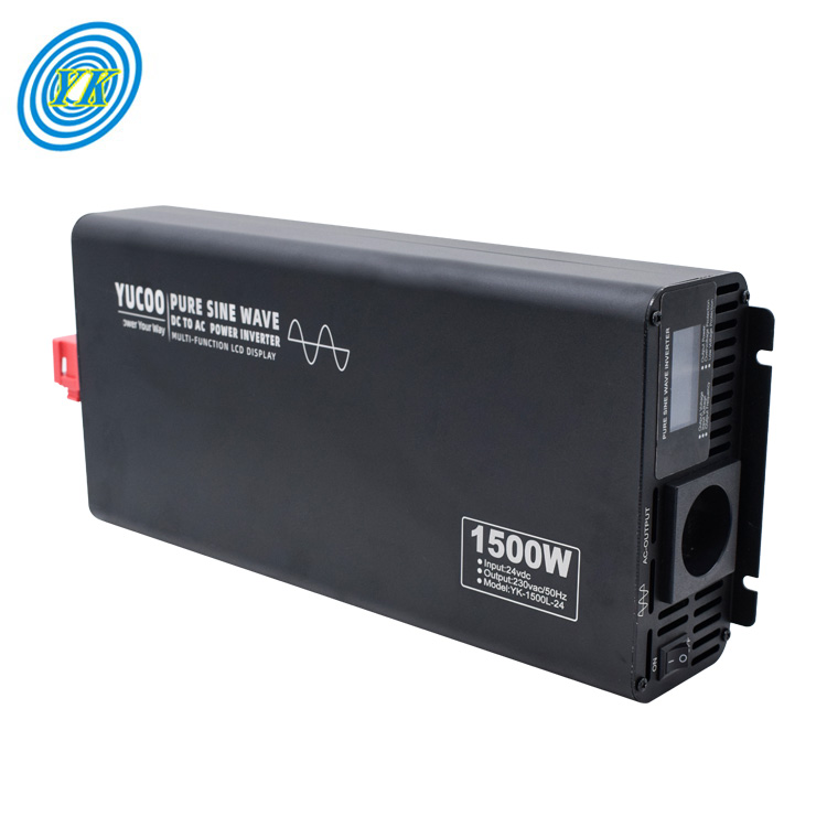 Yucoo hot sell Off-grid 1500W 12v/24v/48v/60v/72v to 110v/220v pure sine wave power inverter