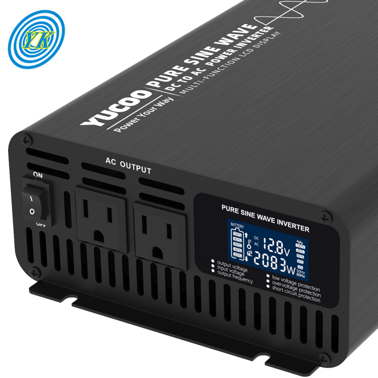 Yucoo hot sell Off-grid 2000W 72V To 220V Inverter pure sine wave power inverter 2000W 72V To 110V Inverter