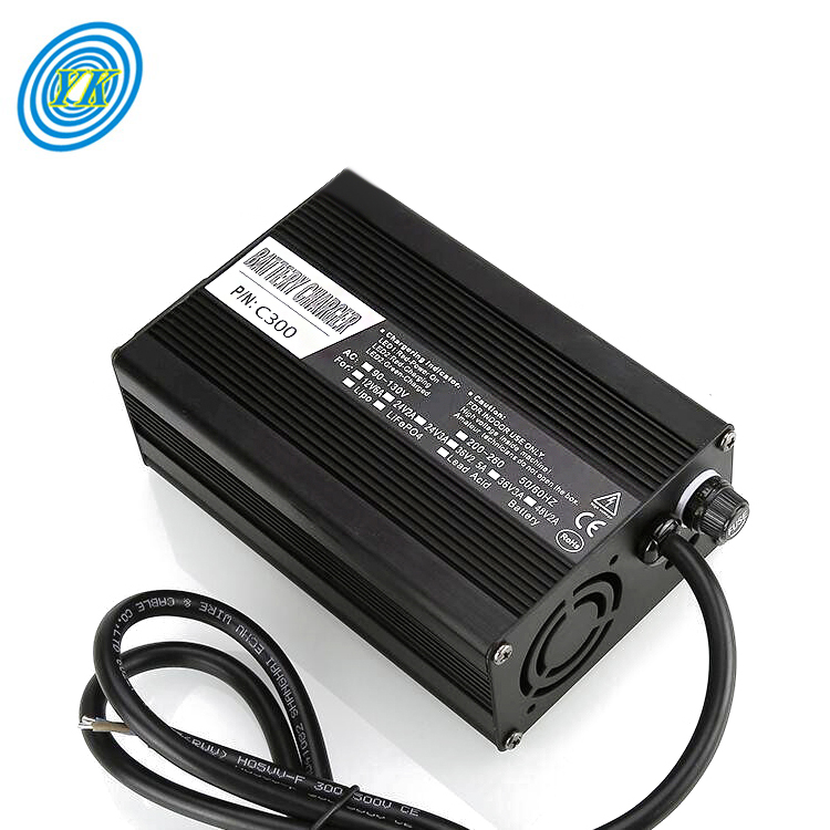 YUCOO 220VAC to 12V 24V 36V 48V 60V 72VDC 160-300W Lipo LiFePO4 Lead acid lithium battery charger