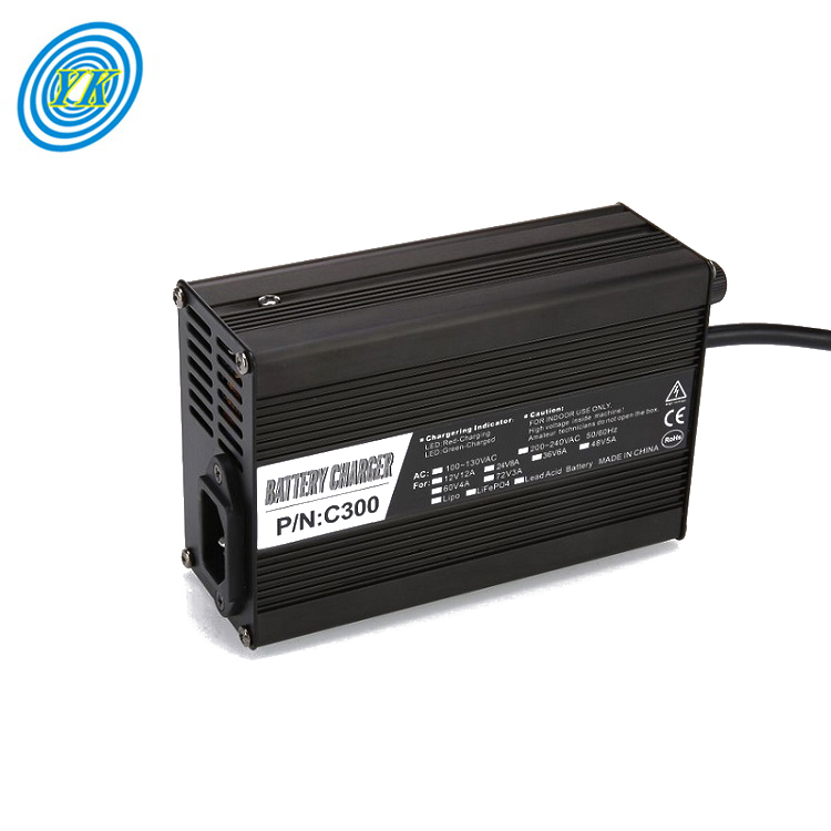 YUCOO 220VAC to 12V 24V 36V 48V 60V 72VDC 160-300W Lipo LiFePO4 Lead acid lithium battery charger