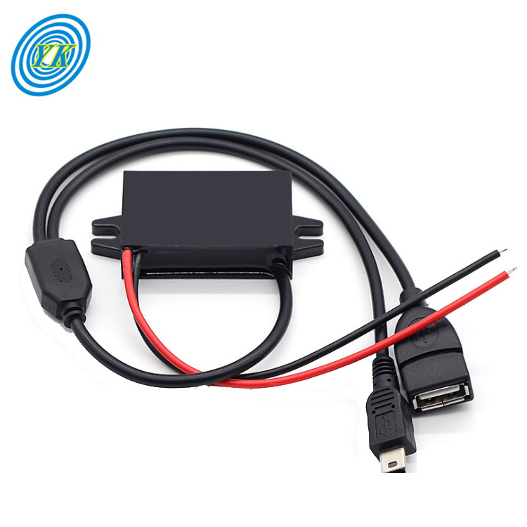 Yucoo Micro usb 12v to 5v 3a step down converter usb car power module buck dc converter