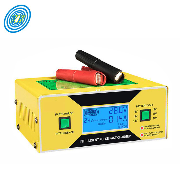 Yucoo Portable 12/24V 10A lead acid Battery Charger With LED Display for Civil use